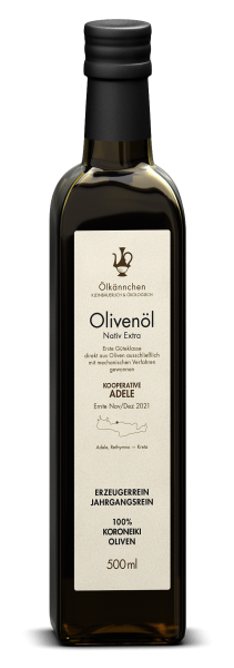 Kooperative Adele, Bio Olivenöl nativ extra, 100% Koroneiki