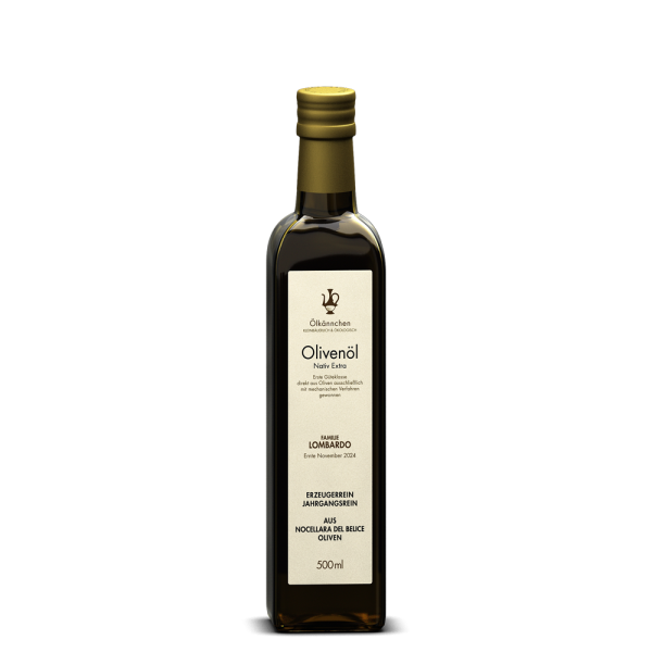 Familie Lombardo, Nocellara del Belice Oliven, Sizilien IT 500ml – Ernte Nov. 2024