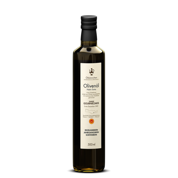 Ölkännchen Familie Gourniezakis Bio Olivenöl nativ extra
