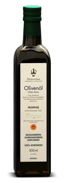 Pasiphae Prasinos, Olivenöl nativ extra, 100% Koroneiki 