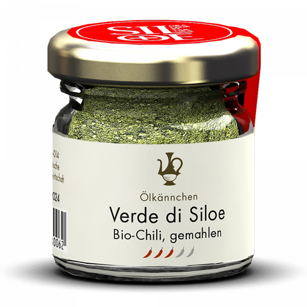 Verde di Siloe, grünes Chili Pulver, Toskana IT 15g im Gläschen